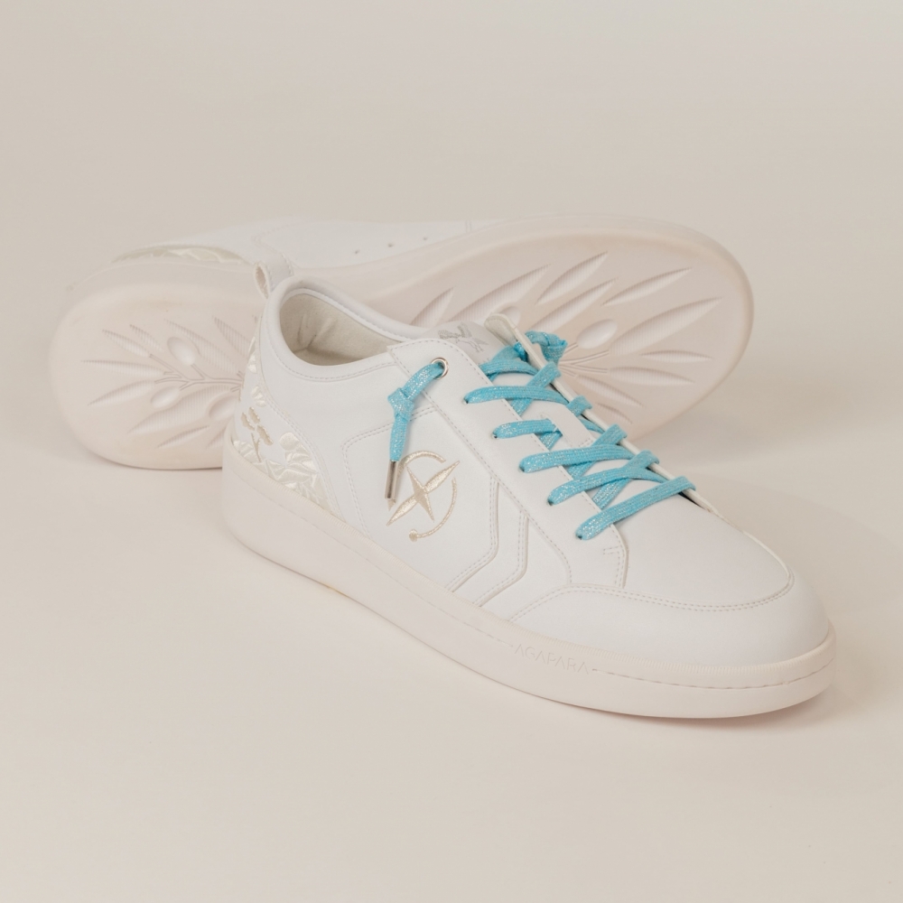 Lace - light blue & silver Agapara