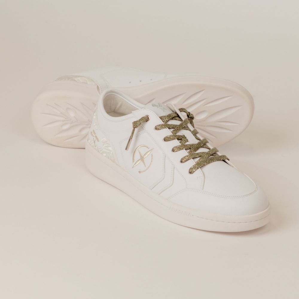 Lace - khaki & silver Agapara