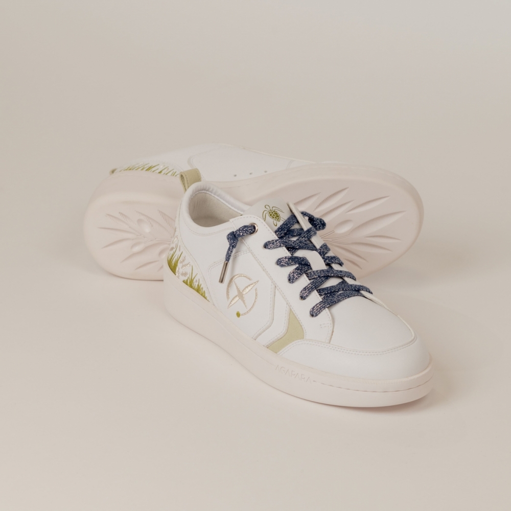 Lace - navy blue & silver Agapara