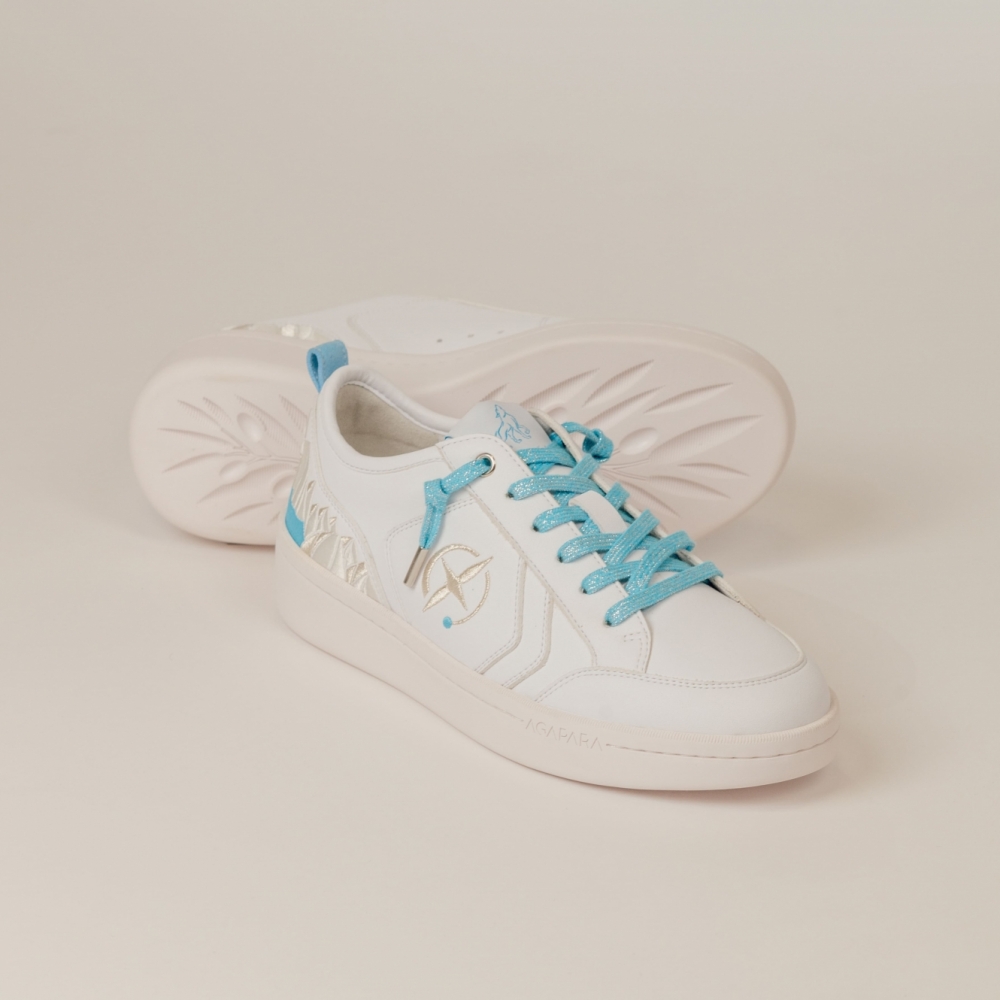 Lace - light blue & silver Agapara