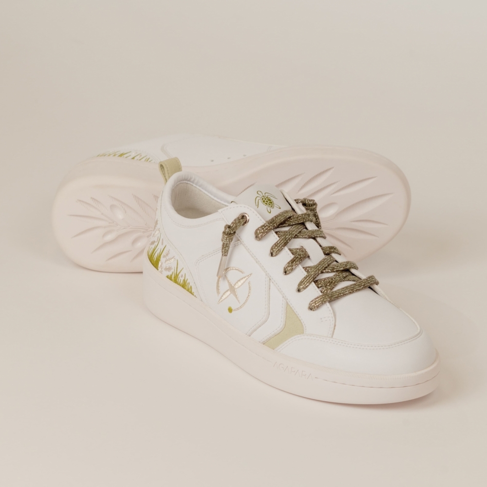 Lace - khaki & silver Agapara