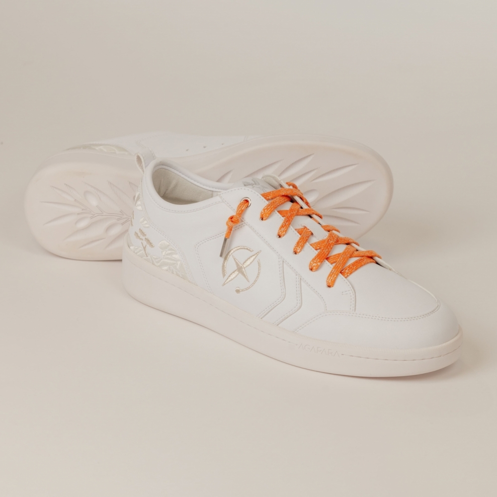Lace - orange & silver Agapara