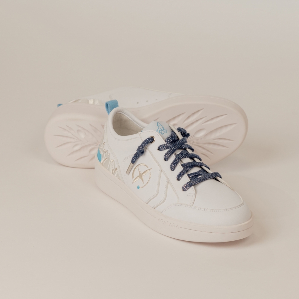 Lace - navy blue & silver Agapara